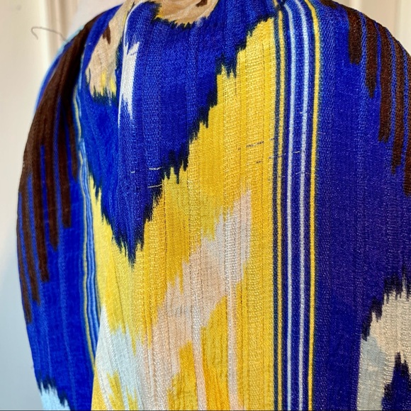 TORY BURCH Silk Elastic Hem Long Sleeve Blouse—SZ. 4 - Picture 4 of 16